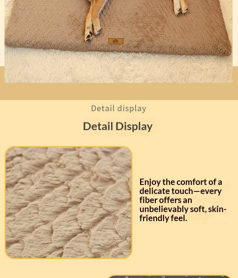 Thickened Plush Pet Mat – Compact Folding Yoga Mat