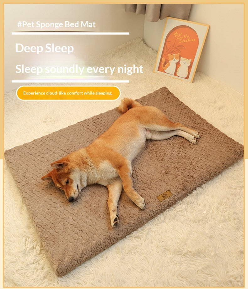 Thickened Plush Pet Mat – Compact Folding Yoga Mat