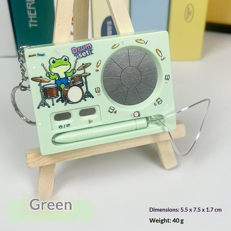 Sporty Keychain: Electronic Piano Drum Kit Pendant