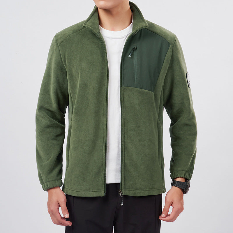 Couple’s Fleece Jacket With Stand‑Up Collar