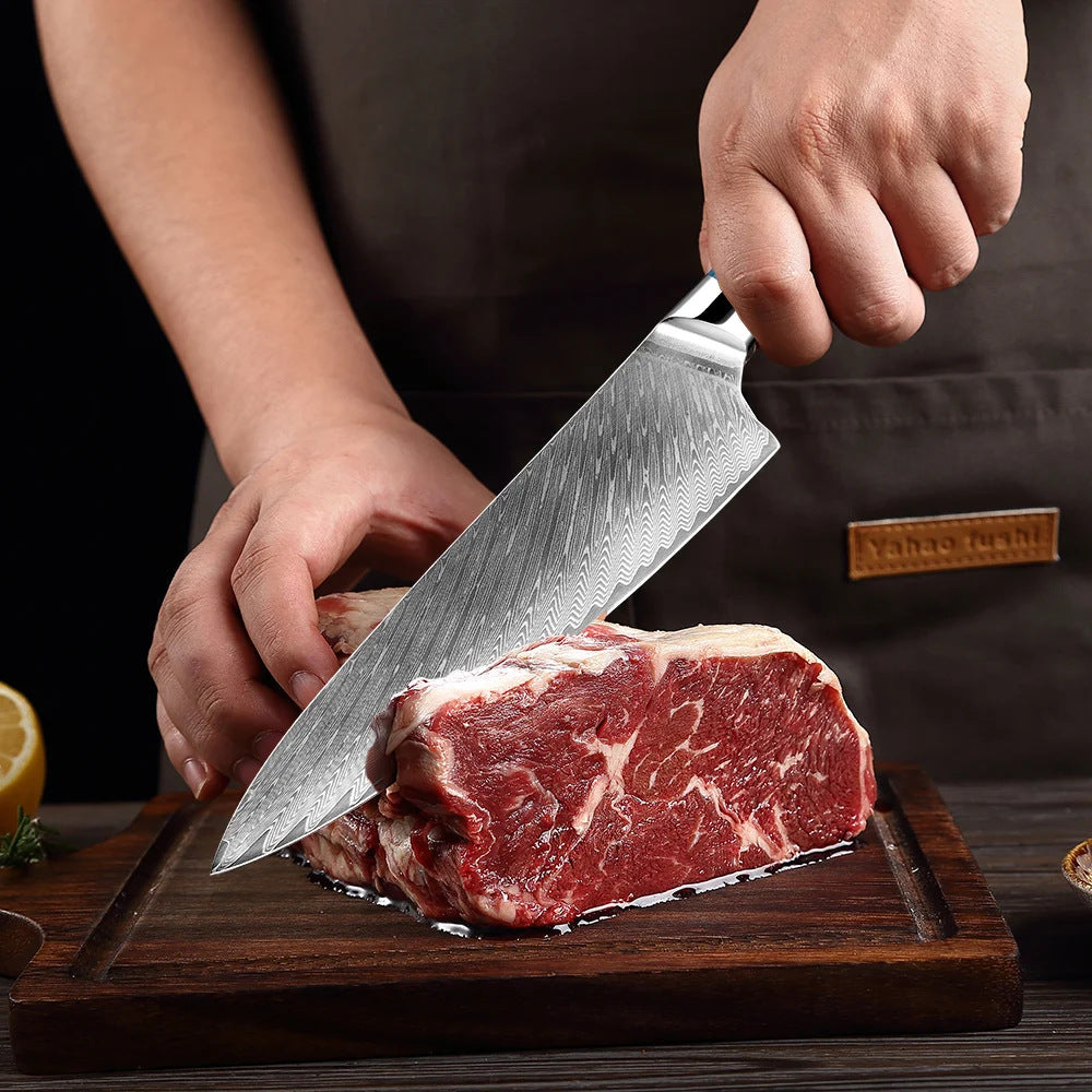 Compact Damascus Steel Chefs Knife – Pocket‑Ready Multi‑Tool