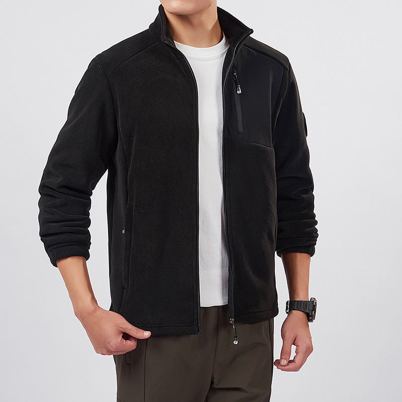 Couple’s Fleece Jacket With Stand‑Up Collar