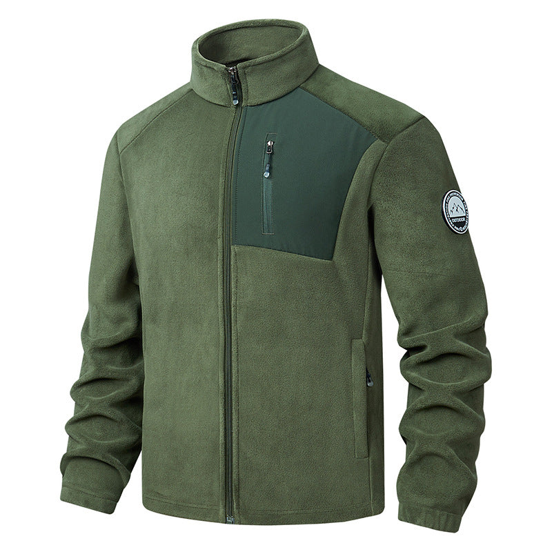 Couple’s Fleece Jacket With Stand‑Up Collar