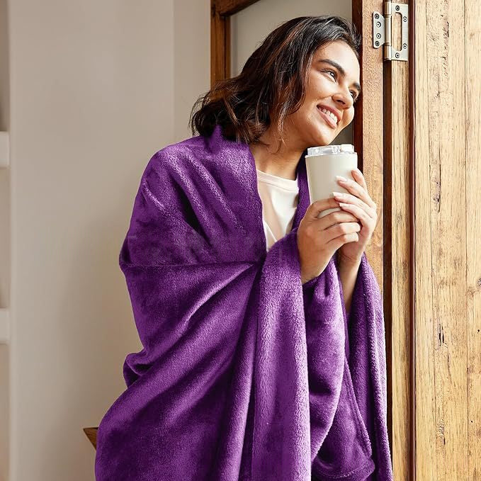 Cozy Reversible Flannel Throw Blanket