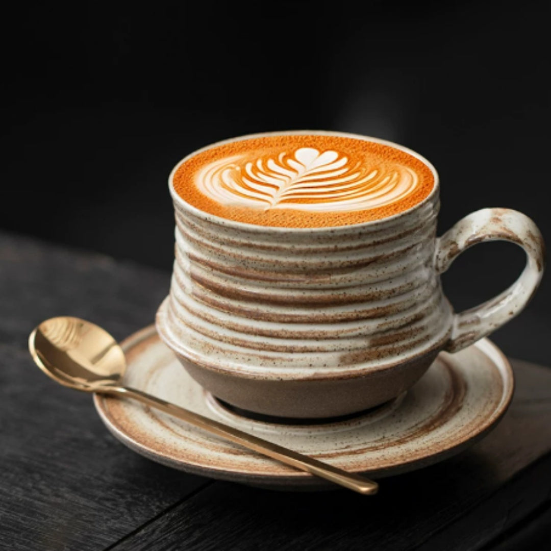 Retro Ceramic Coffee Cup Set – Elegant Afternoon Tea Cups