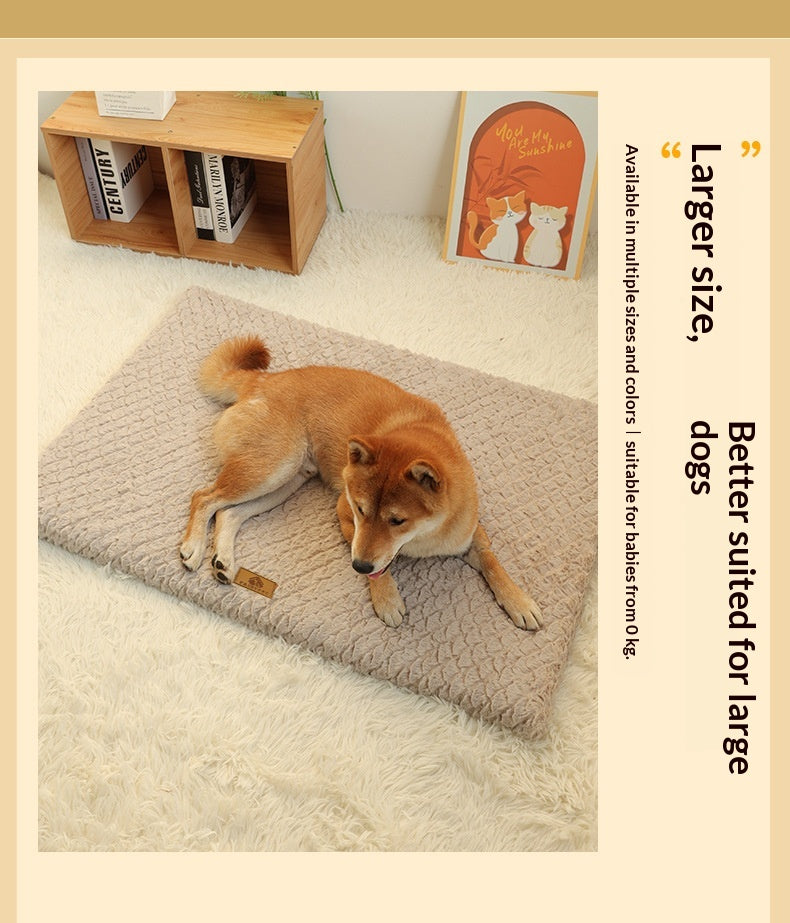 Thickened Plush Pet Mat – Compact Folding Yoga Mat