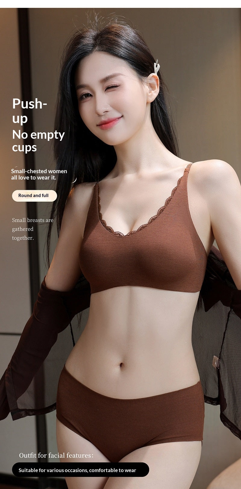 Compact Folding Exercise Band Set – Push-Up Lift Bra