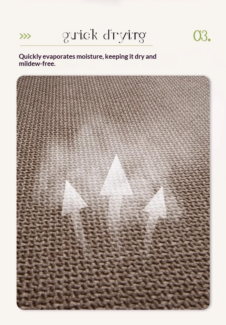 Japanese-Style Linen-Textured Non-Slip Stain-Resistant Stair Mat