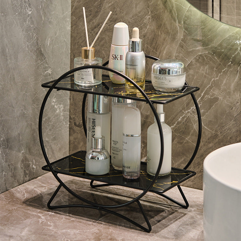 Stackable Silicone Bathroom Organizer – Double Layer, Space‑Saving Storage
