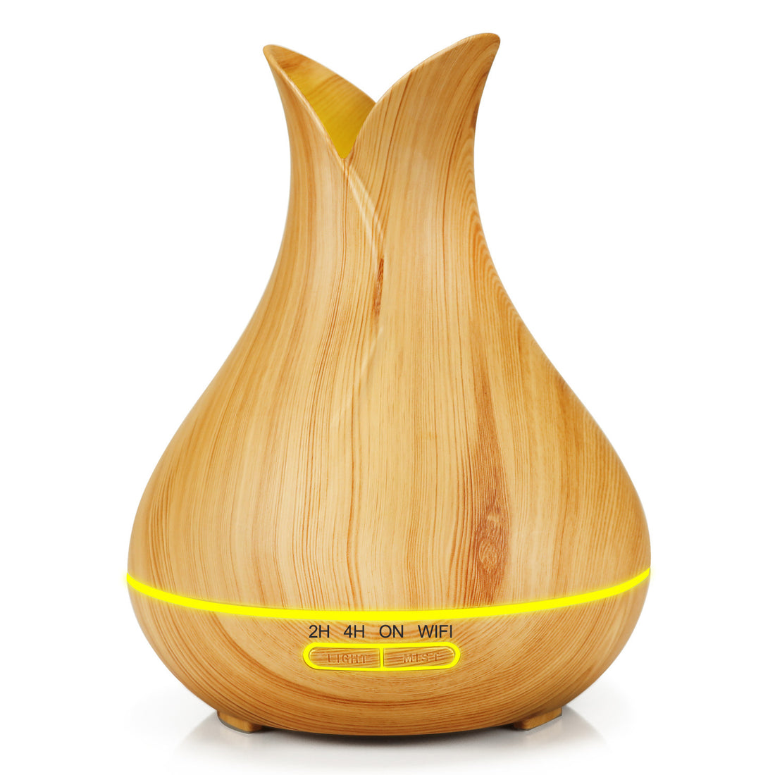 Petal Wood Grain Portable Humidifier – Quiet, Stylish, Easy to Use