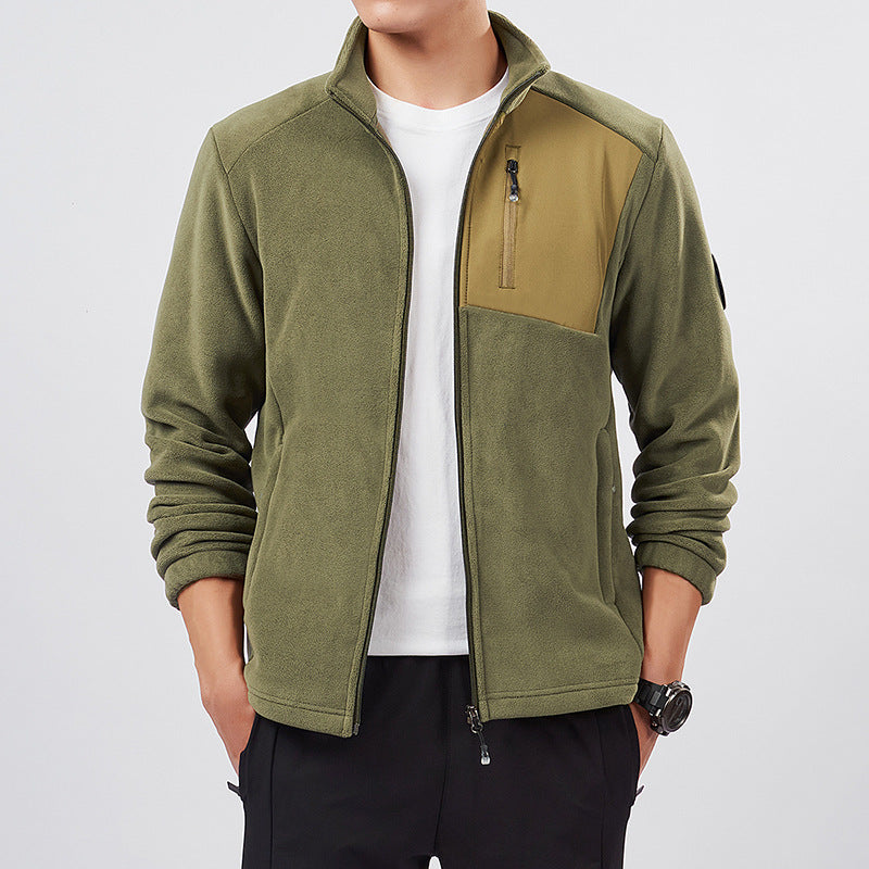 Couple’s Fleece Jacket With Stand‑Up Collar