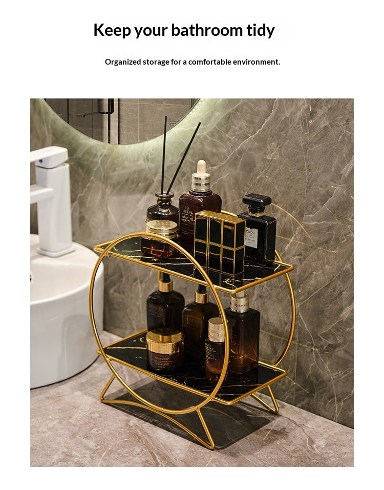 Stackable Silicone Bathroom Organizer – Double Layer, Space‑Saving Storage