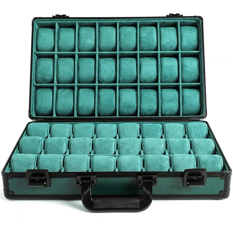 Aluminum Alloy Watch & Jewelry Storage Box – Portable Folding Travel Lunch Box
