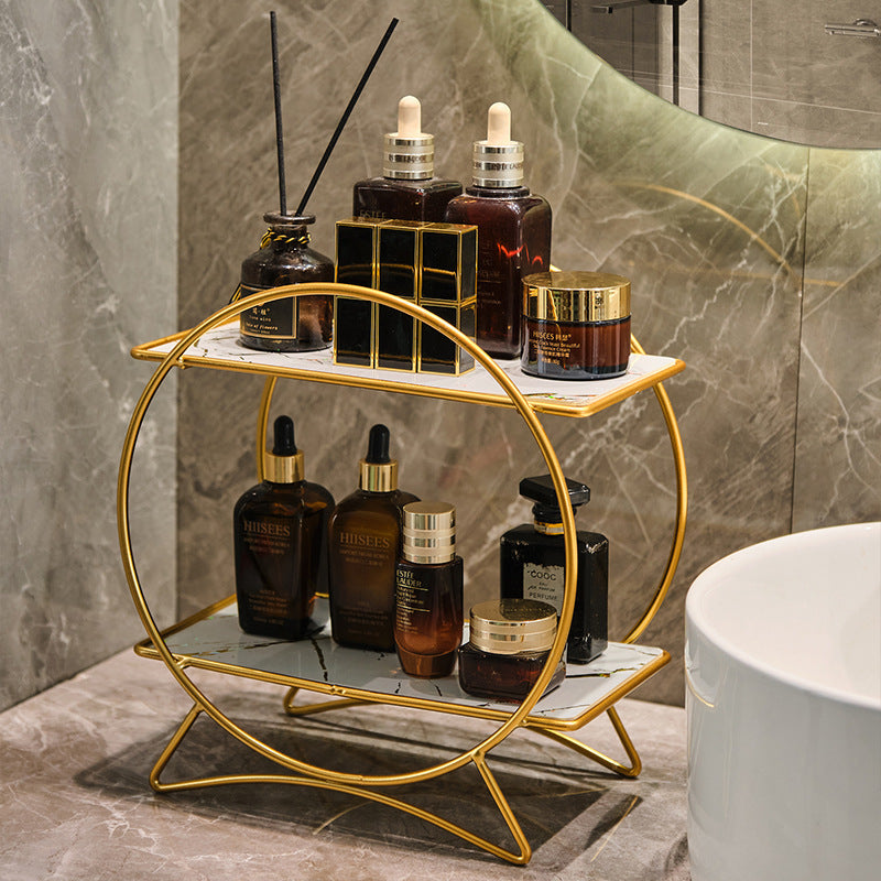 Stackable Silicone Bathroom Organizer – Double Layer, Space‑Saving Storage