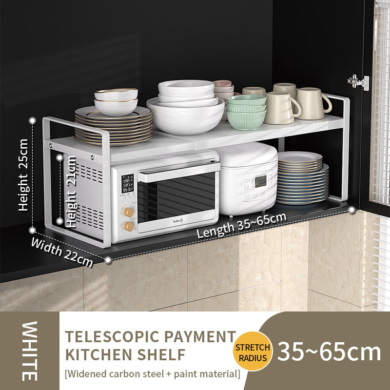 Stackable Metal Spice Rack with Adjustable Countertop Shelf