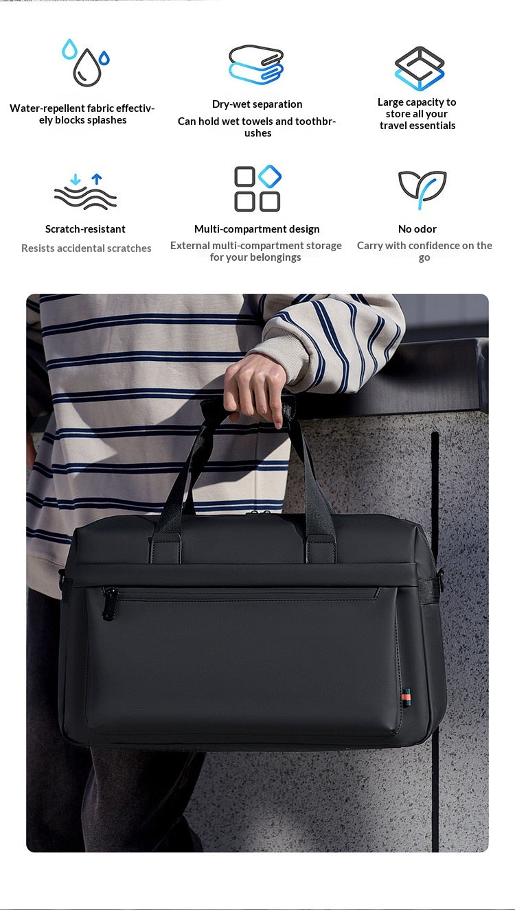 Large Capacity Hand‑Carry Luggage with Dry‑Wet Separation