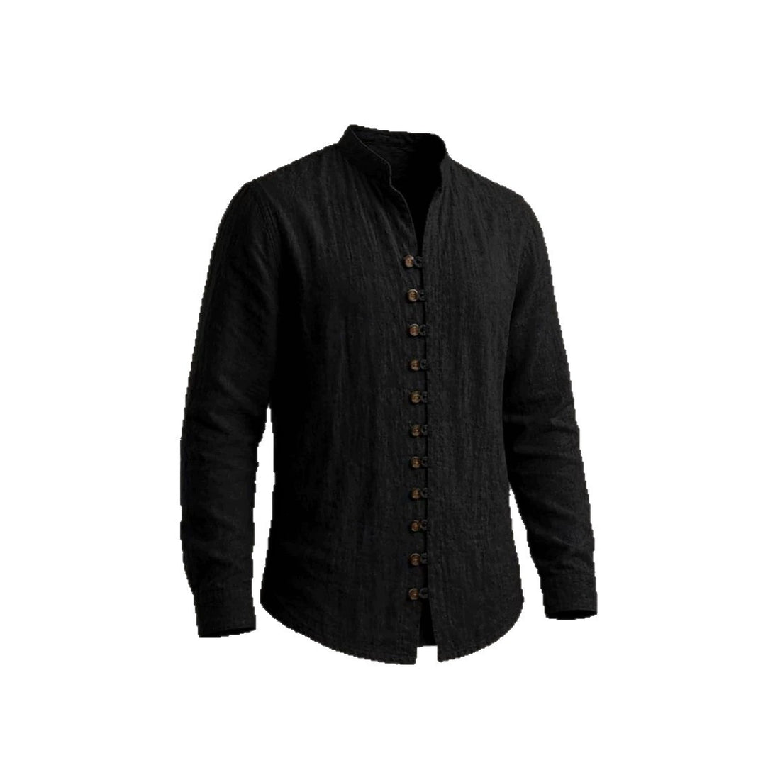 Men's Retro Stand-Neck Casual Long Sleeve Shirt
