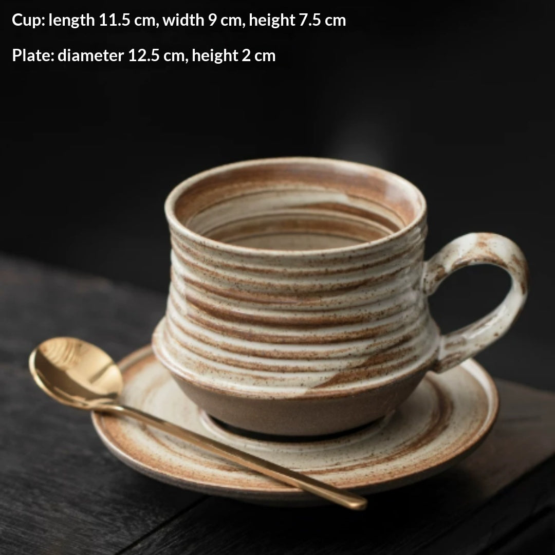 Retro Ceramic Coffee Cup Set – Elegant Afternoon Tea Cups