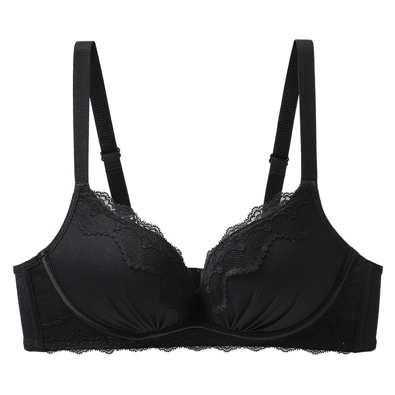 Leopard Print Deep V‑Neck Bra – Peach Cups