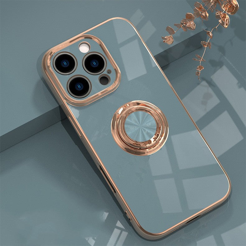 Versatile Electroplated Ring Sleeve Case for Phone & Travel Pillow