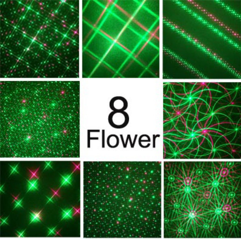 Red & Green Fiber Optic Lawn Lights - 8 Patterns, Bluetooth Voice Control