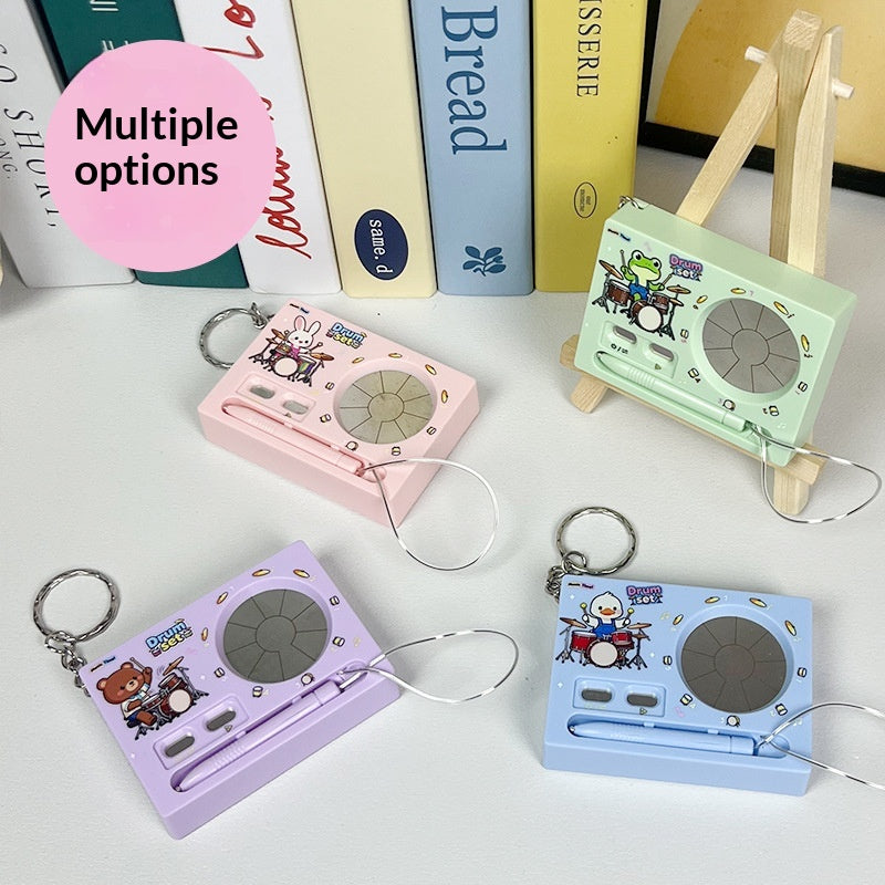 Sporty Keychain: Electronic Piano Drum Kit Pendant