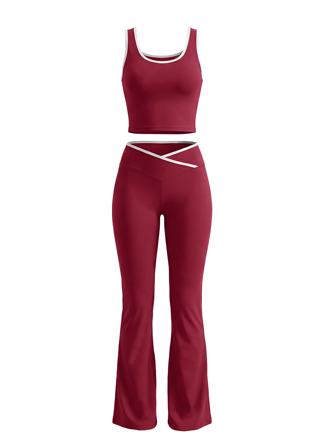 Elegant Women’s Crew‑Neck Vest & Pants Set – Soft, Stylish, Versatile