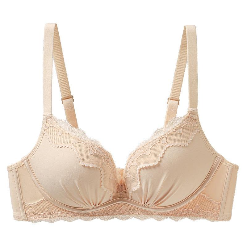 Leopard Print Deep V‑Neck Bra – Peach Cups