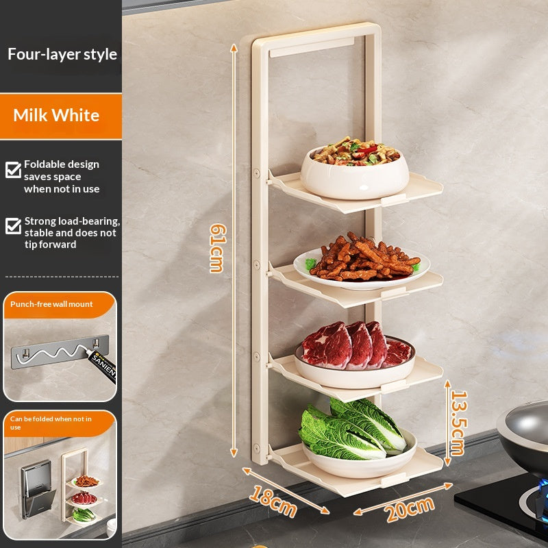 Foldable Kitchen Prep Rack – Magnetic Spice Organizer