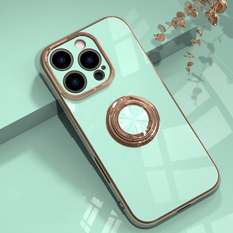 Versatile Electroplated Ring Sleeve Case for Phone & Travel Pillow