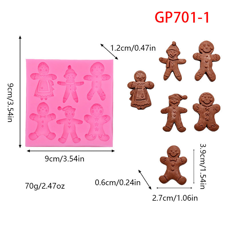 Mini Gingerbread Man Silicone Mold - Reusable Baking Mold