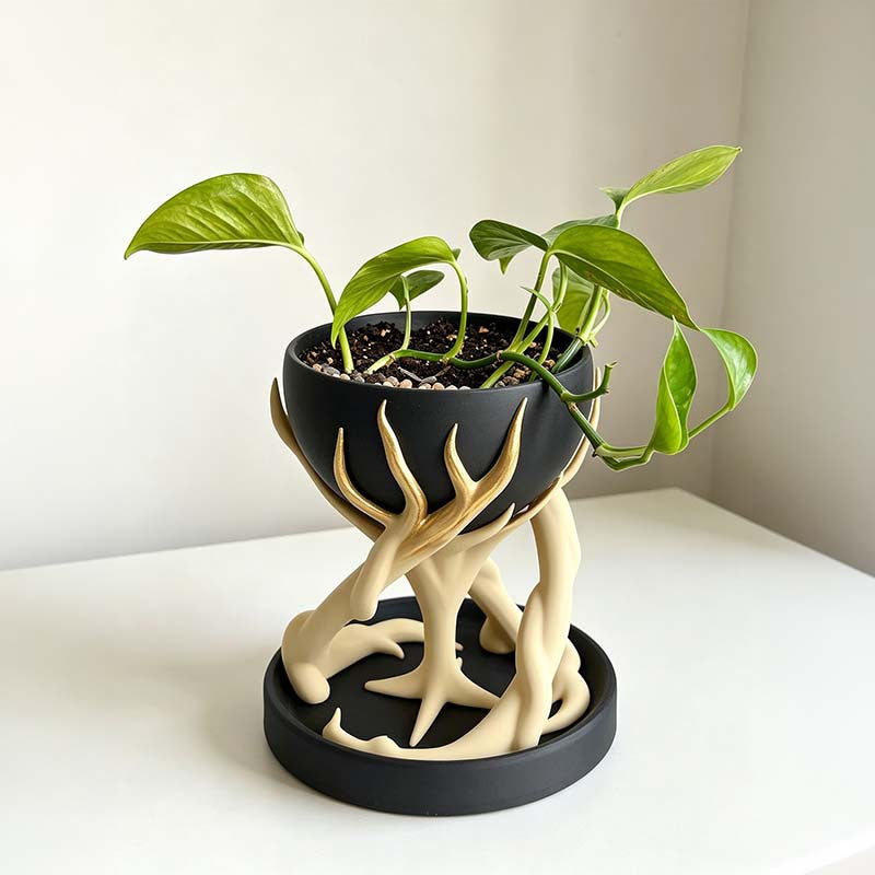Tree Root Planter Simulation Ornament – Hanging Herb Planter