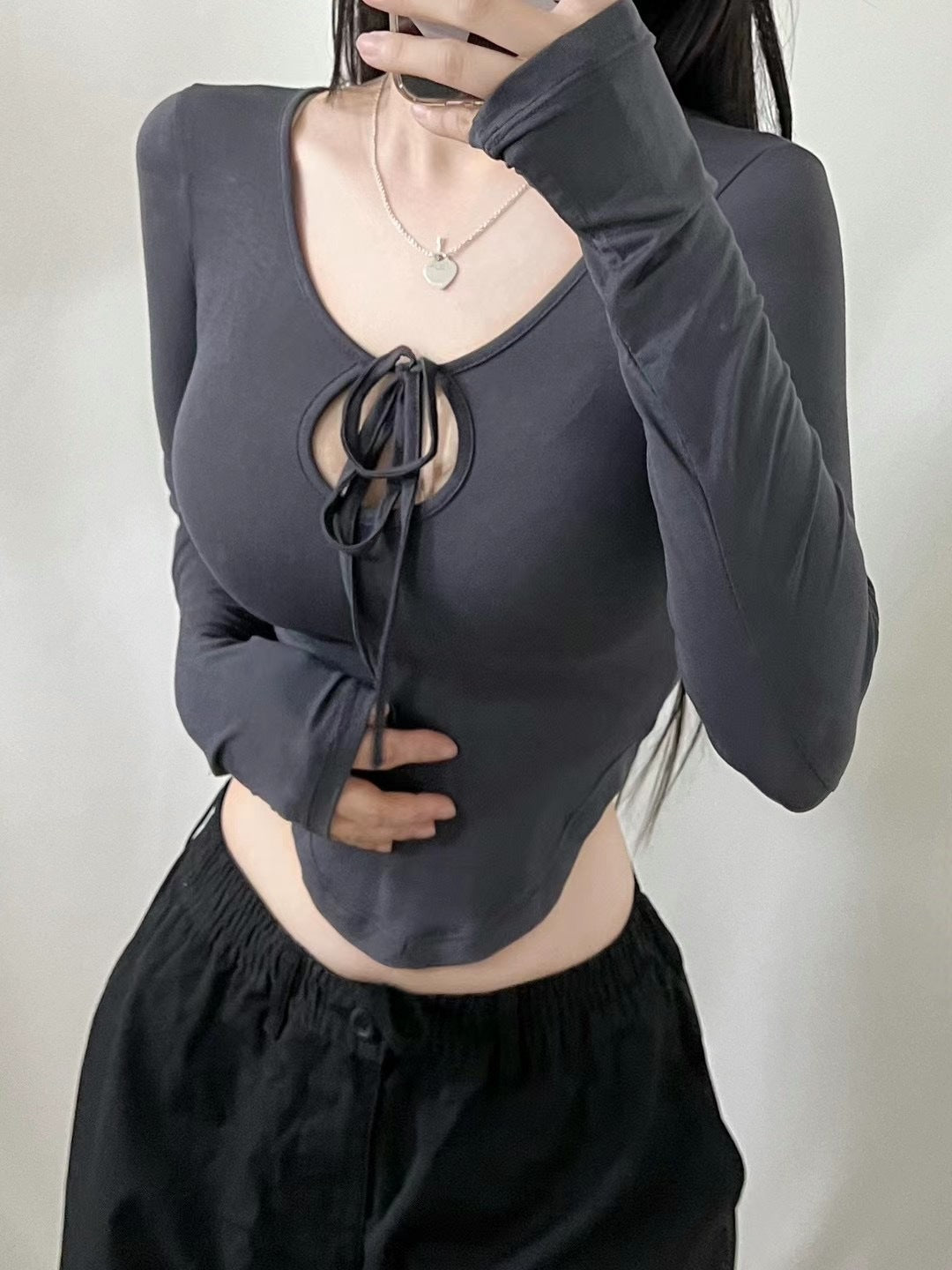 Lace‑Up Hollow‑Out Sleeves for Long‑Sleeve Coffee Cups