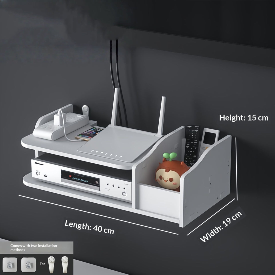 Compact Travel Shoe Rack – Wall‑Mounted Wifi Router Storage