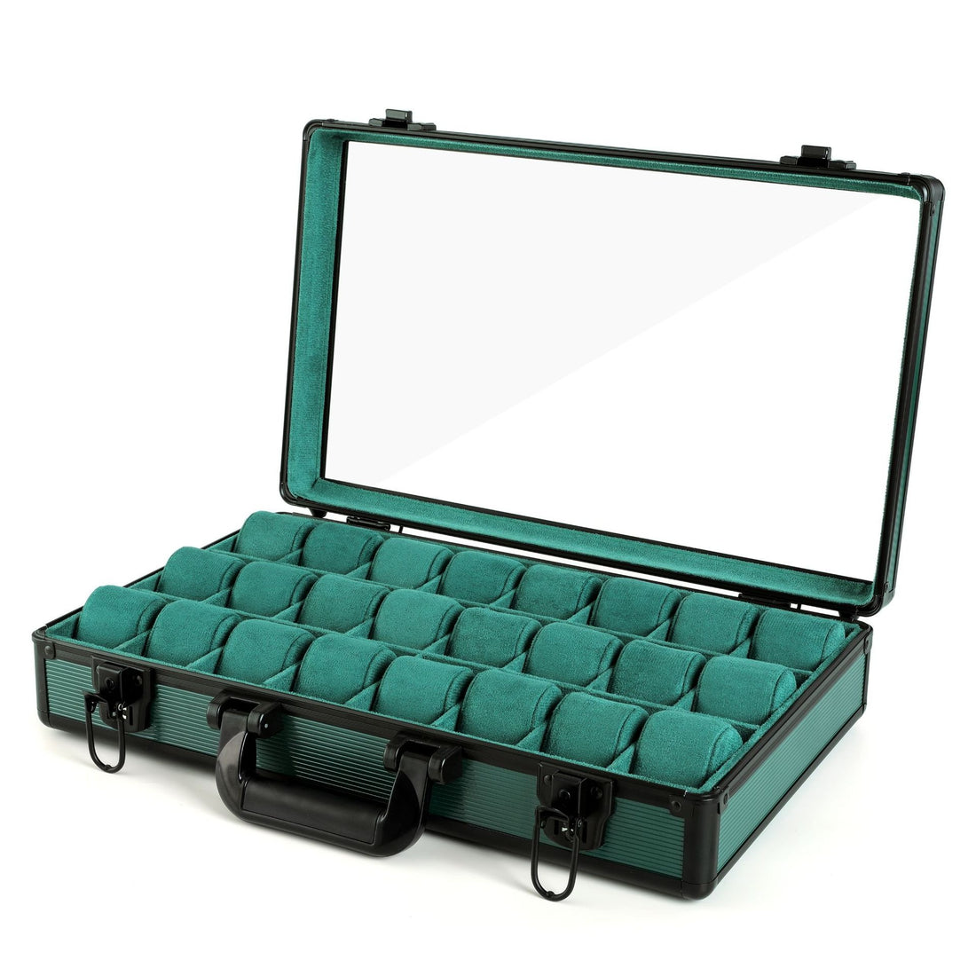 Aluminum Alloy Watch & Jewelry Storage Box – Portable Folding Travel Lunch Box