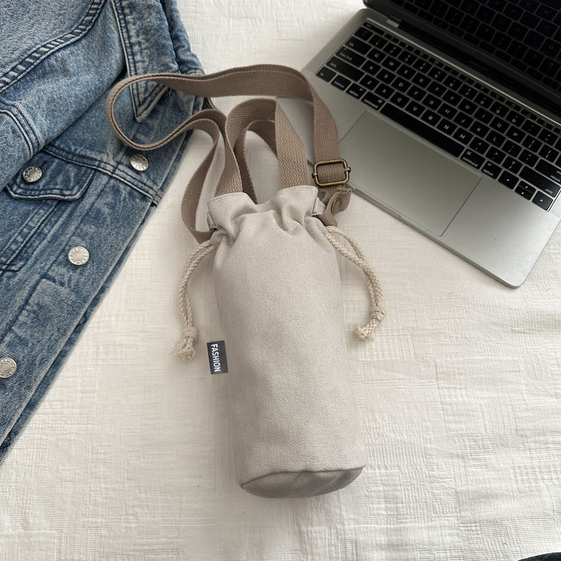 Compact Travel Shoe Bag – Portable Drawstring Water Bottle Tote