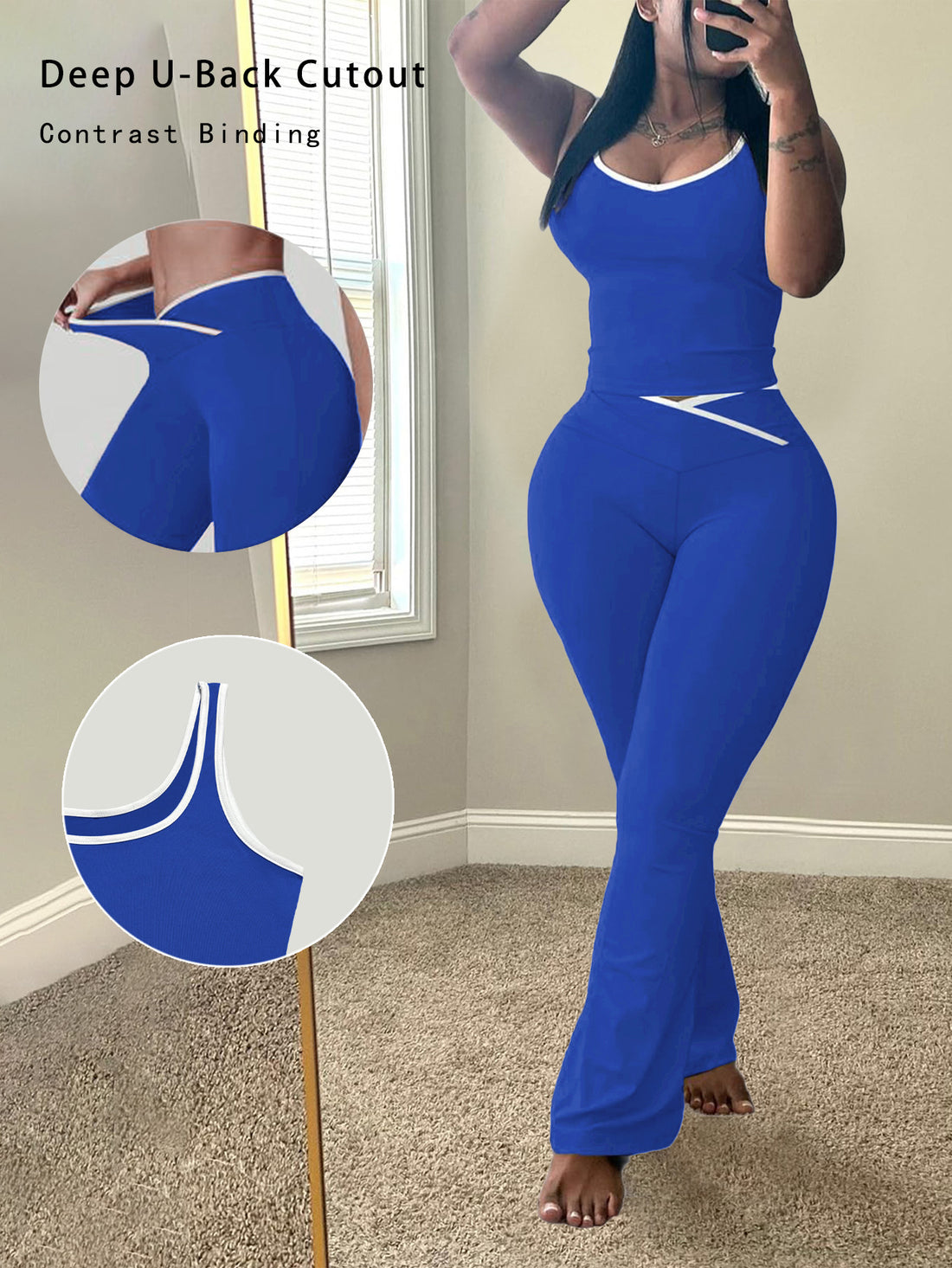 Elegant Women’s Crew‑Neck Vest & Pants Set – Soft, Stylish, Versatile