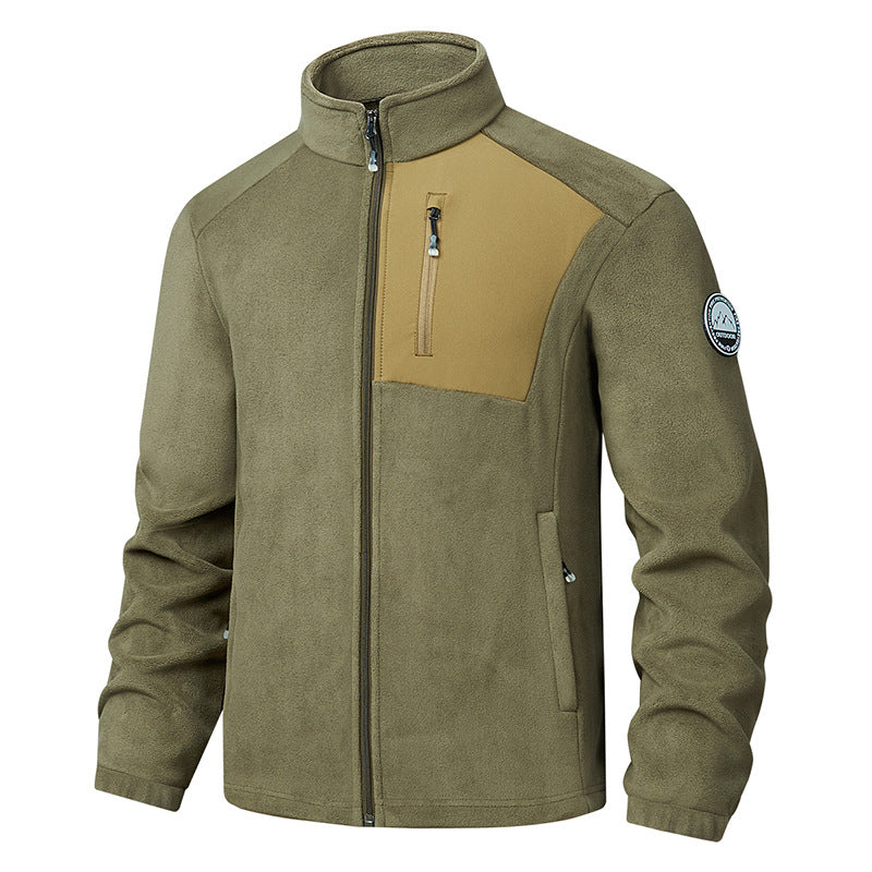 Couple’s Fleece Jacket With Stand‑Up Collar