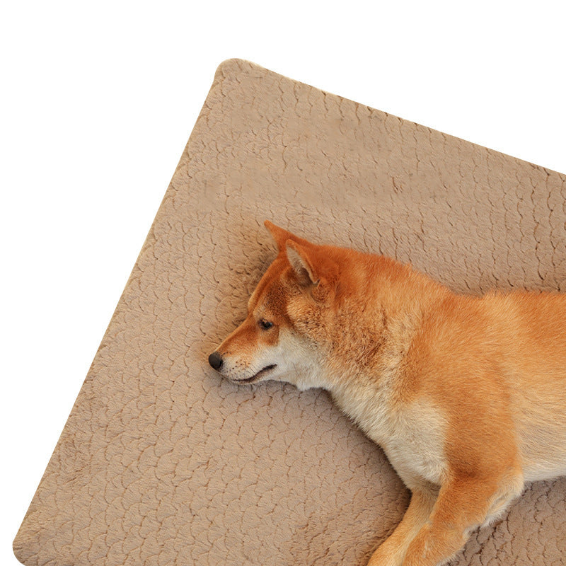 Thickened Plush Pet Mat – Compact Folding Yoga Mat