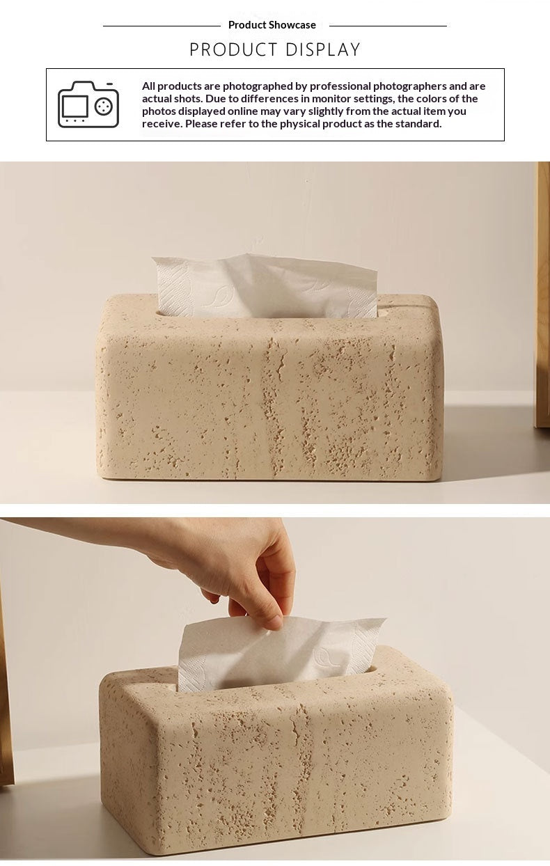 Cream‑Style Collapsible Tissue Box – Personalised Desktop Essentials