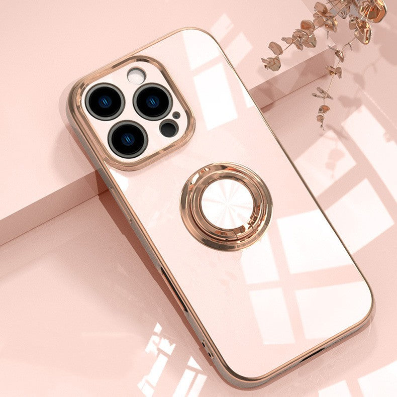 Versatile Electroplated Ring Sleeve Case for Phone & Travel Pillow