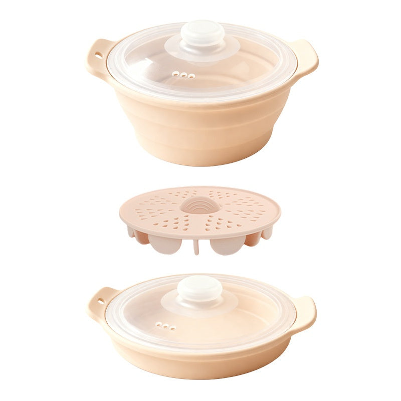 Silicone Foldable Microwave Vegetable Steamer