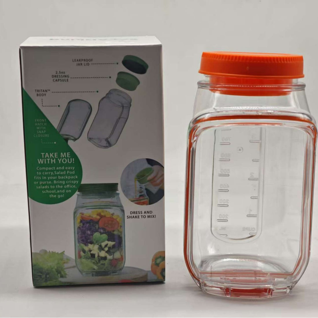 Leak‑Proof Plastic Salad Container – Keep Greens Fresh