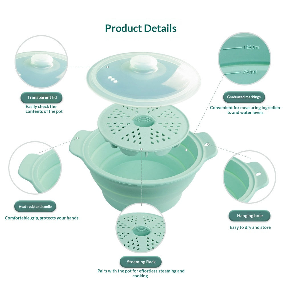 Silicone Foldable Microwave Vegetable Steamer