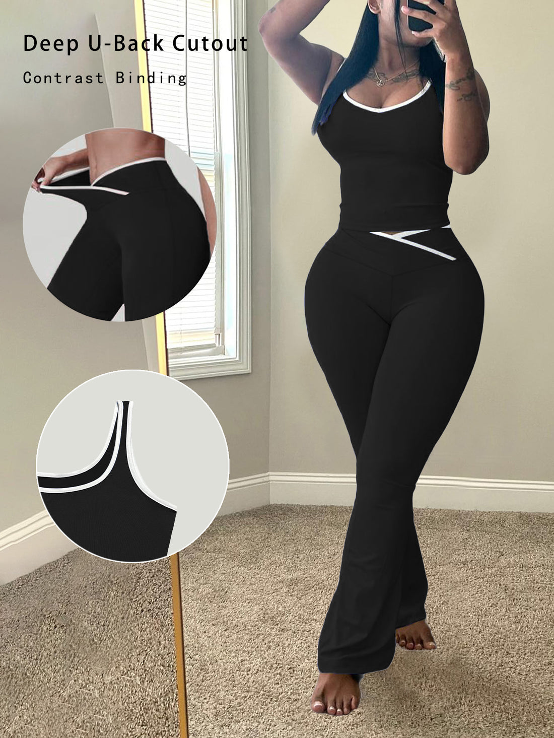 Elegant Women’s Crew‑Neck Vest & Pants Set – Soft, Stylish, Versatile