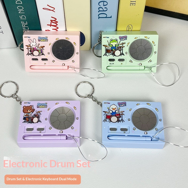 Sporty Keychain: Electronic Piano Drum Kit Pendant