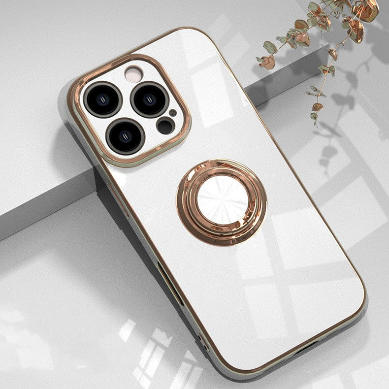 Versatile Electroplated Ring Sleeve Case for Phone & Travel Pillow