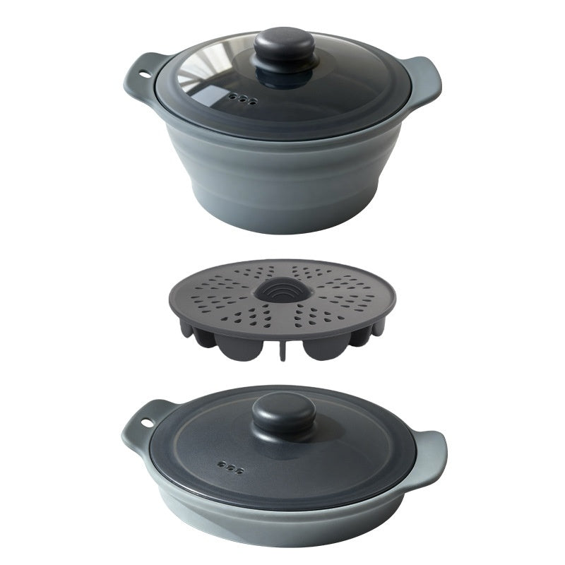 Silicone Foldable Microwave Vegetable Steamer
