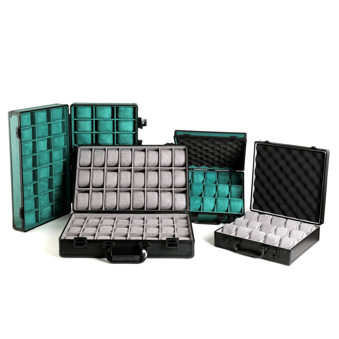 Aluminum Alloy Watch & Jewelry Storage Box – Portable Folding Travel Lunch Box