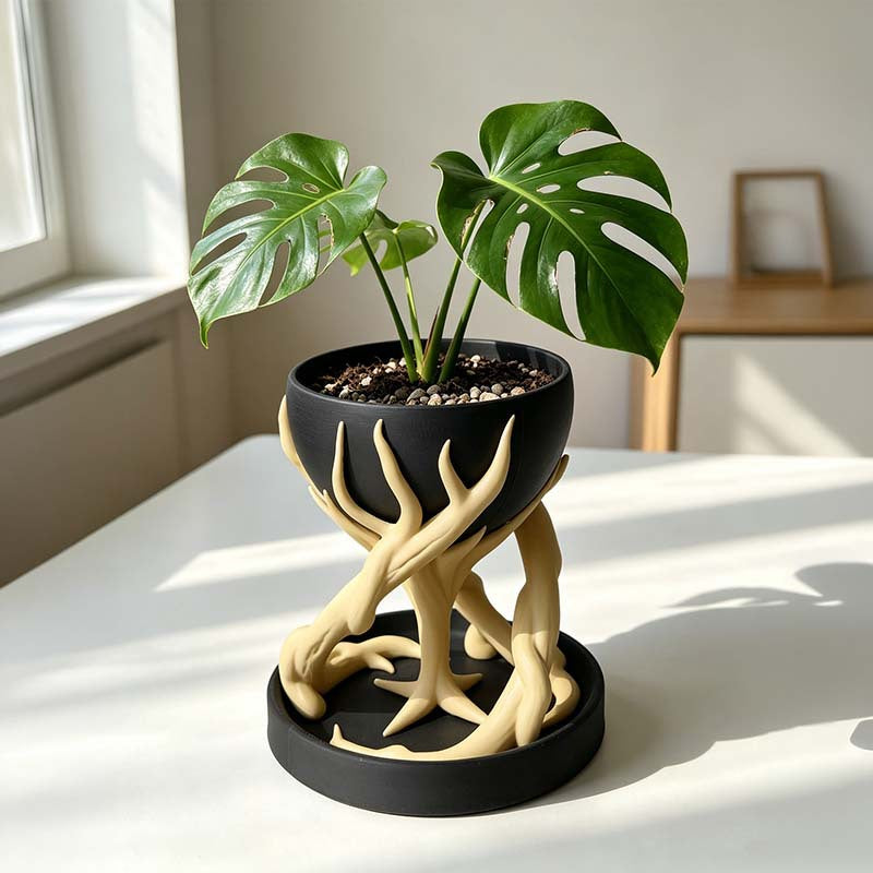 Tree Root Planter Simulation Ornament – Hanging Herb Planter